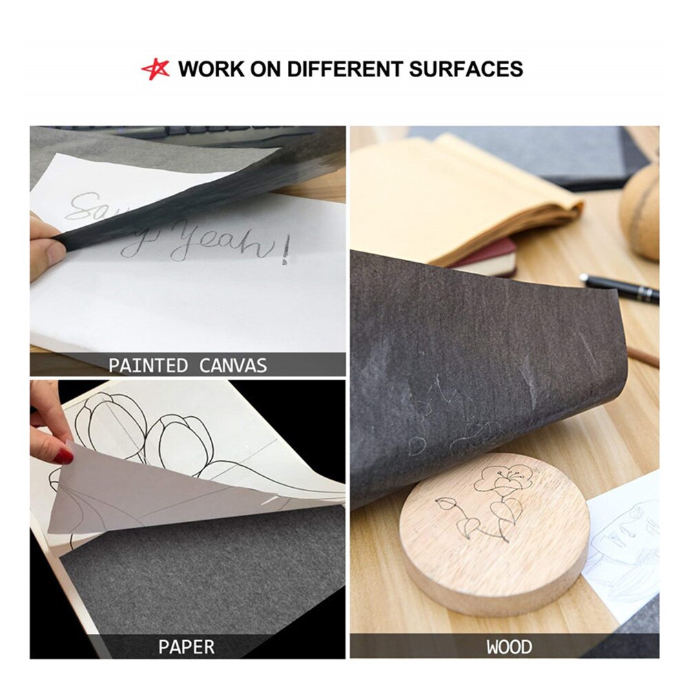 A4 Black Carbon Transfer Tracing Paper Graphite Carbon Paper For Clothes Canvas And Other Art Surfaces