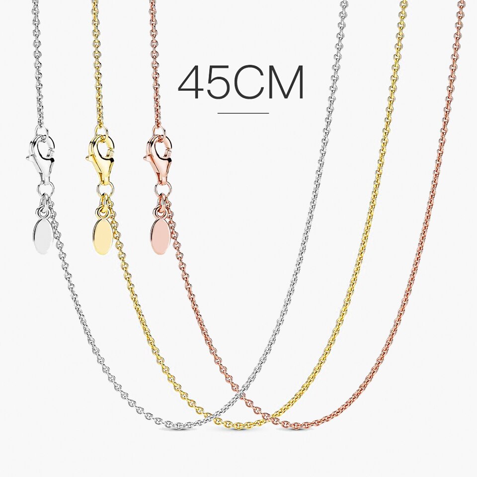 925 sterling zilveren kettingen zilver roségoud klassieke kreeftensluiting ketting geschikt voor vrouwen diy met decoratie