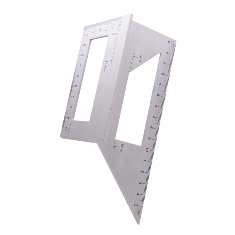Multifunctionele Plein 45/90 Graden Gauge Hoek Liniaal Meten Houtbewerking Tool