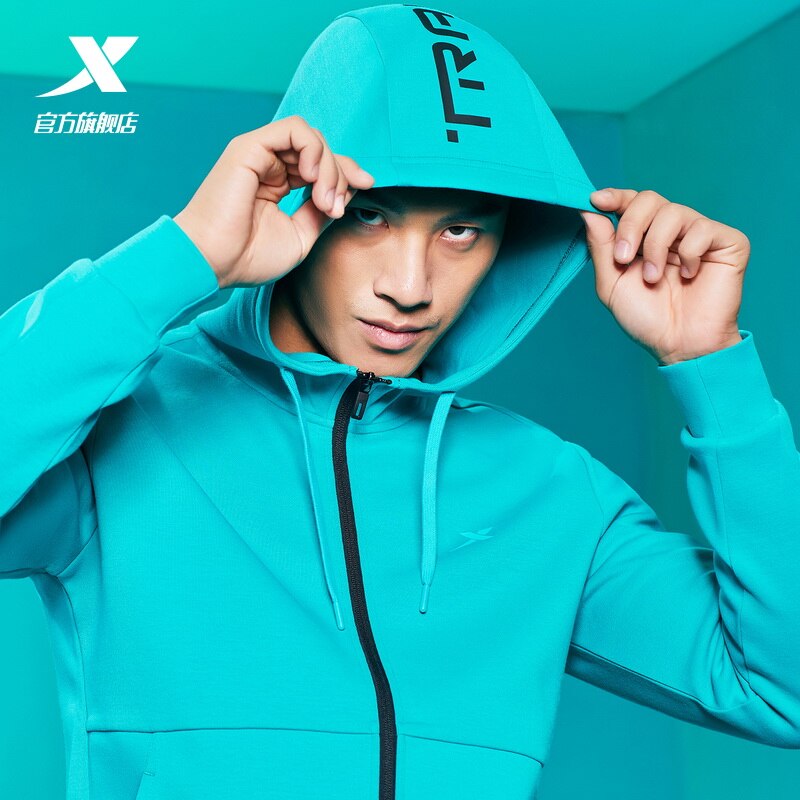 Xtep holgada-Sudadera con capucha para hombre, ropa deportiva a la , informal, cómoda, 880129060206