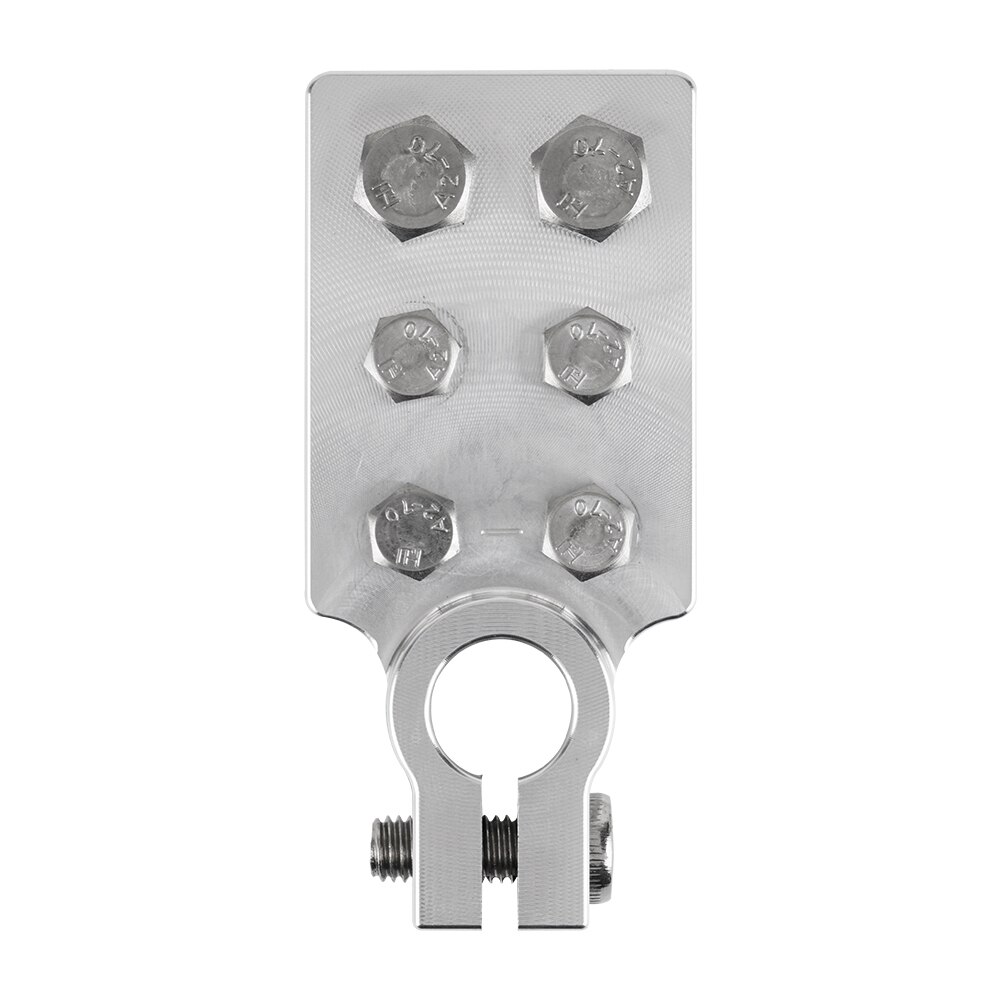 4/6 Spot Multi-Connection Marine Flat Battery Terminals Clamps Lead Fit 4/0 AWG lugs Positive Negative: 6 Spot Negative