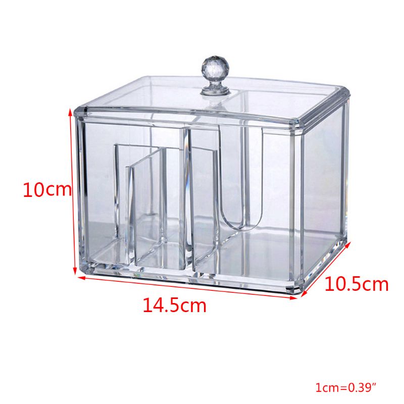 Multifunctionele Acryl Make Wattenschijfje Wattenstaafje Organizer Holder Container Make-Up Sieraden Doos Houder