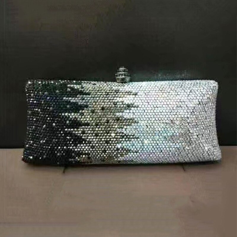 Aankomst Licht Paars/Ab Kristal Avond Portemonnee Vrouwen Diamant Messenger Telefoon Tas Clutch Mode Dames Schouder Party Handtas: 3