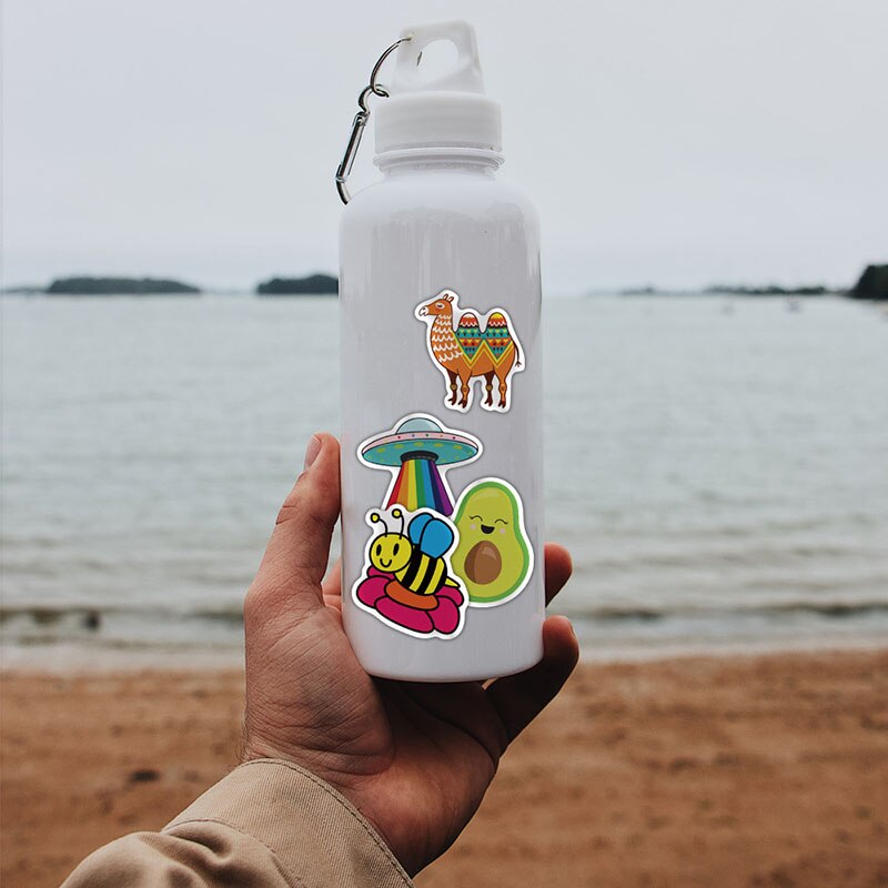 50PCS Colorful Stickers Pack For Hydro Flask Water Bottle Vinyl Decal DIY Laptop Phone Cute Trendy Aesthetic Teen Girls Sticker