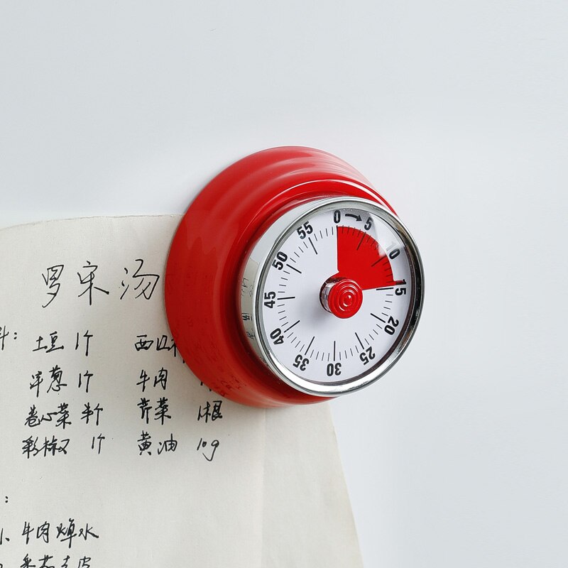 SHIMOYAMA Portable Kitchen Analog Timers Round Cooking Alarm Timer 60 Minutes with Loud Alarm Mechanical Countdown Clock Timer