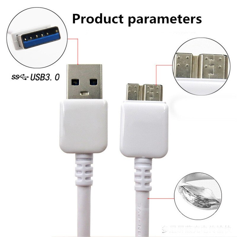 For Samsung galaxy s5 smartphone cable 1M Micro USB 3.0 Charging cable for samsung note 3 S5 fast EU Charger Toshiba Hard Disk