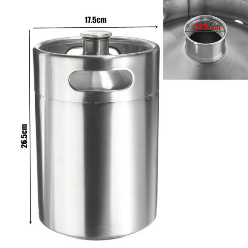 5L beer Mini keg 160OZ MINI Keg Stainless steel keg homebrew beer keg