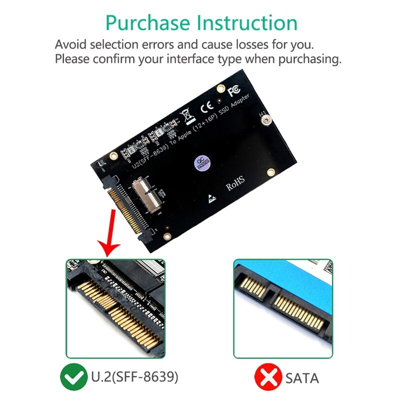 Pcie Ssd SFF-8639(U.2) adapter Card Voor 13/14/15/16/17 Air Pro Retina Met 3.5Inch Hdd Extender Kooi