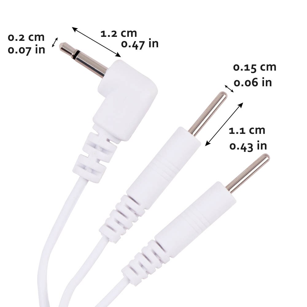 2 in 1 elektrode tens pin type kabel geleidende lijn draad kop 20mm voor elektrode pad digitale tens machine therapie massage