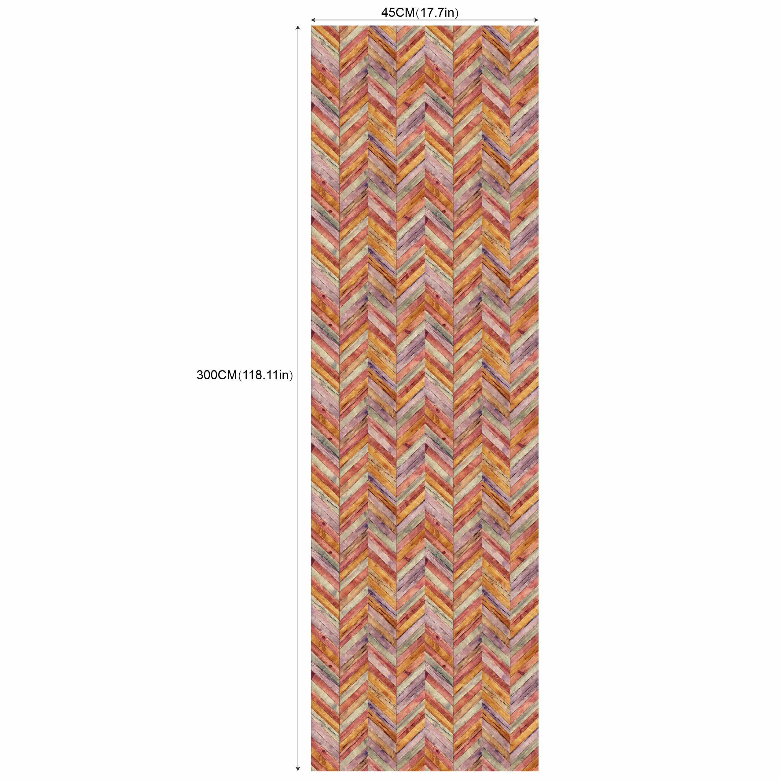 45*300cm Realistic Wood Planks Faux Wooden Effect Wall Sticker Self-adhesive Wallpaper Panel Stripe Beam Arabian Decor: A