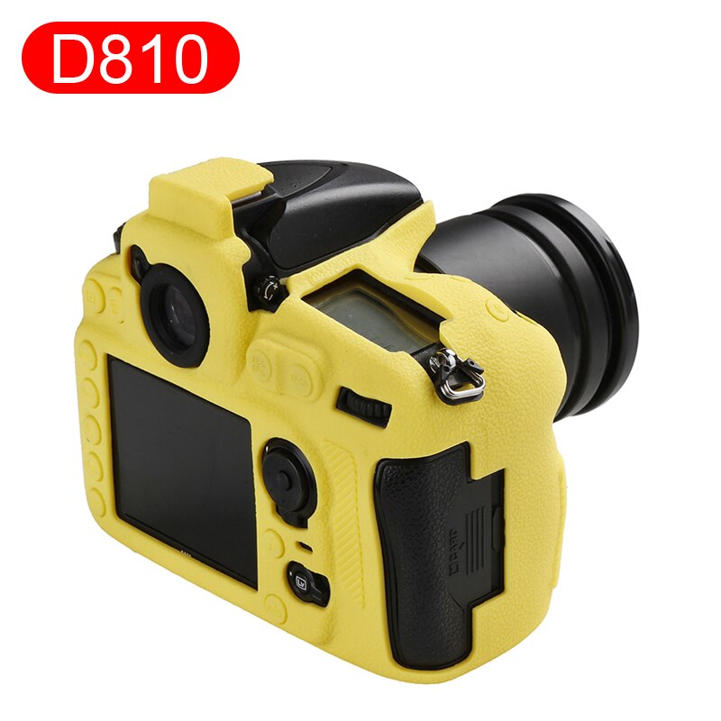 Funda de goma de silicona suave HQ para cámara Nikon D500 D750 D800 D810 D850: D810 Yellow