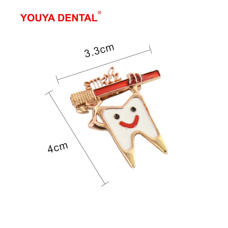 Broche en forma de diente, adornos de clínica Dental y clínica, de actividades, accesorios de mochila de disfraz de dentista