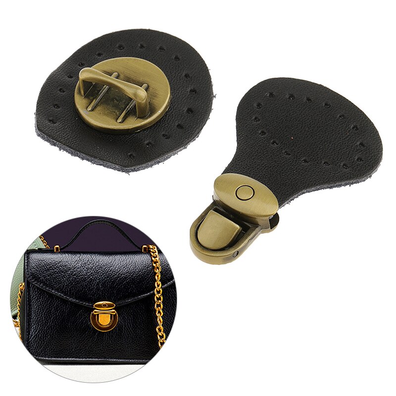 Fermeture de serrure de sac en cuir fait à la main, fermeture à bouton magnétique, boucles à pression pour bricolage sac à main bandoulière, fermoir de remplacement