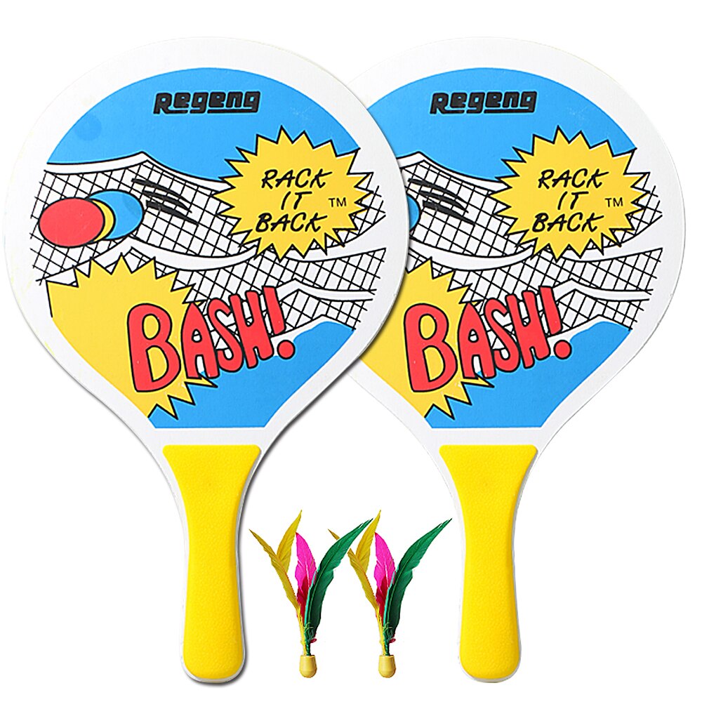 Unisex Board Badminton Racket Beach Racket Natural Seven Layers of High-grade Poplar Wood Table Tennis Racket