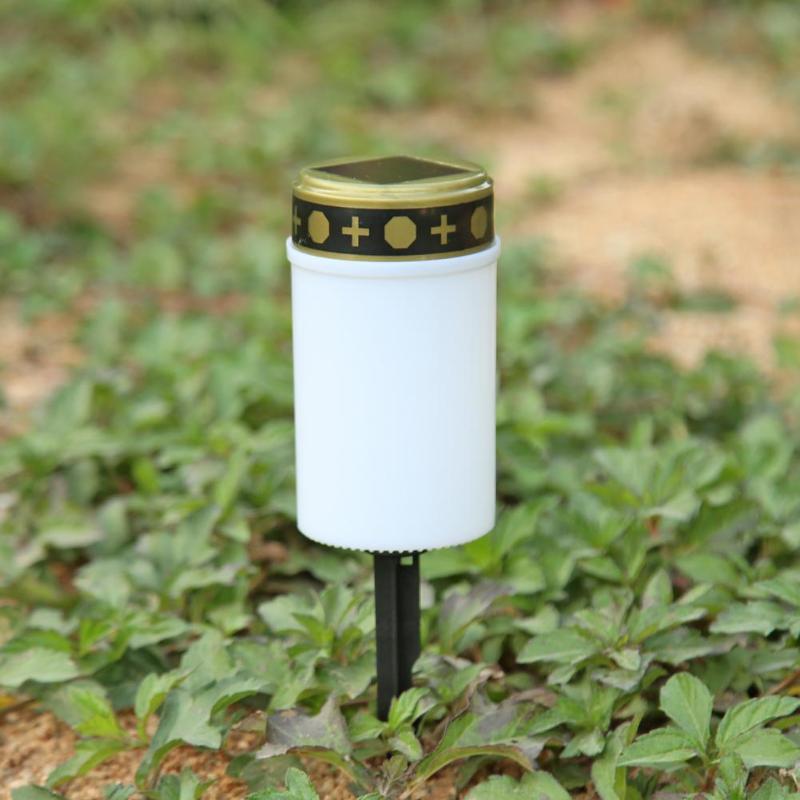 Cimetière rituel électronique LED bougie lampe sans flamme solaire décoratif thé lumière Performance Stable aucune sécurité de chauffage
