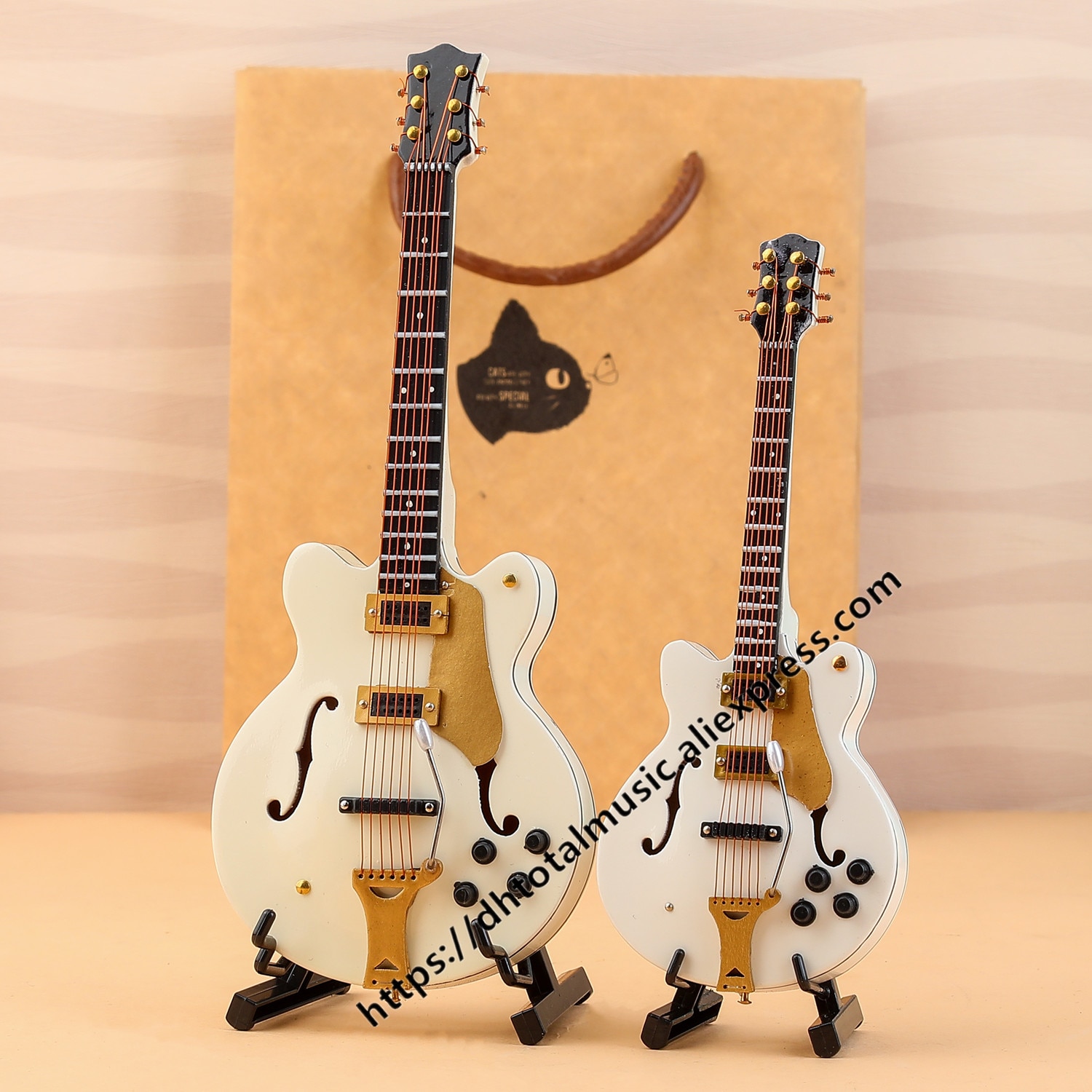 Mini Gitarre Miniatur Modell Elektrische Gitarre Modell Miniatur Holz Mini Musical Instrument Modell Sammlung