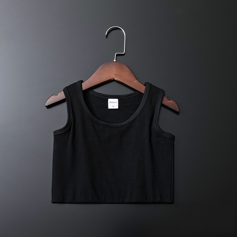 Bandage Chest Binder Tomboy Vest Top Breathable Elastic Chest Breast Binder: XL / black