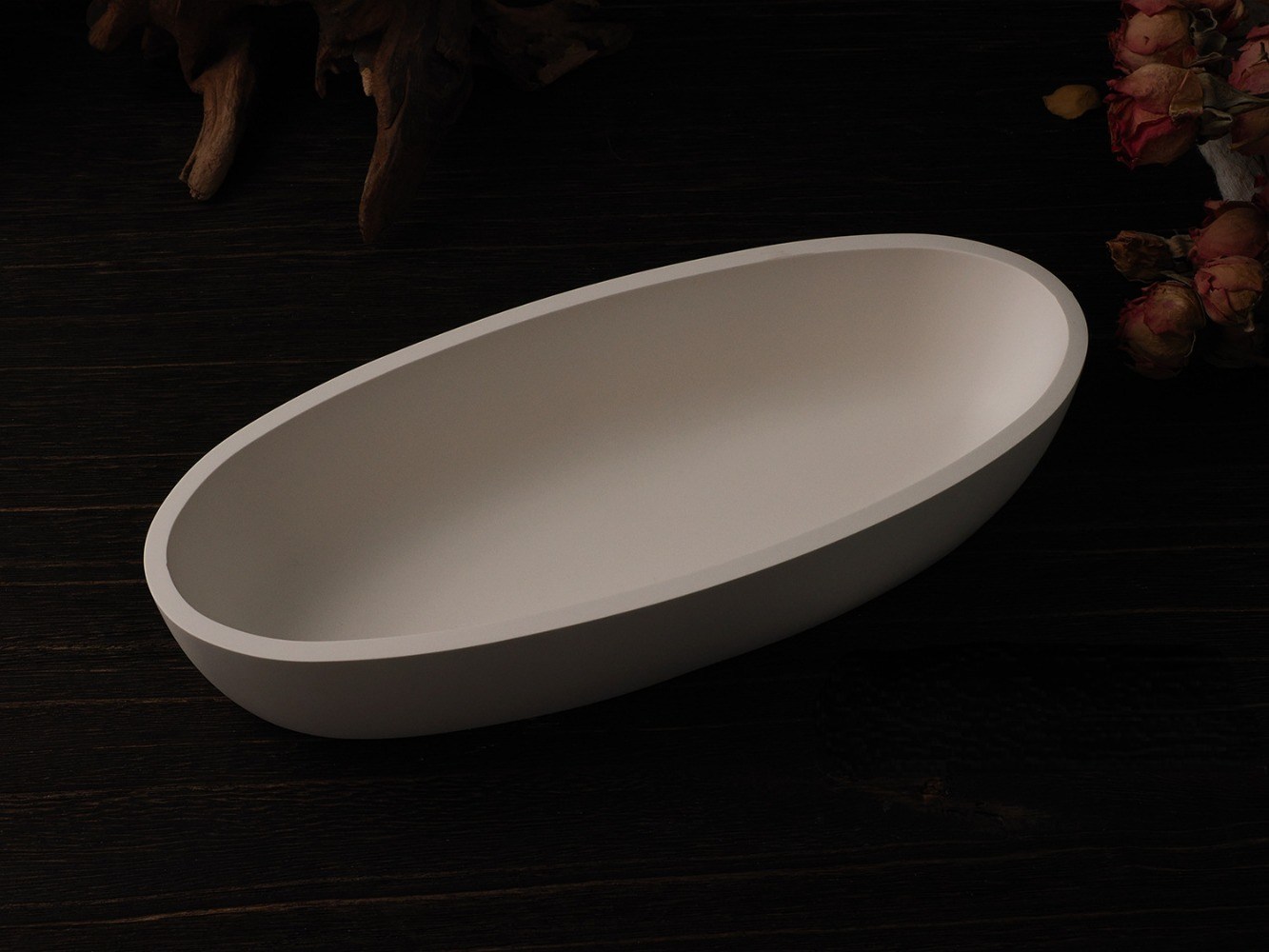 Tarro de vela con forma de barco de cemento ovalado, moldes de silicona DIY, maceta de yeso de hormigón, caja de cera, bandeja para velas, molde para decoración del hogar