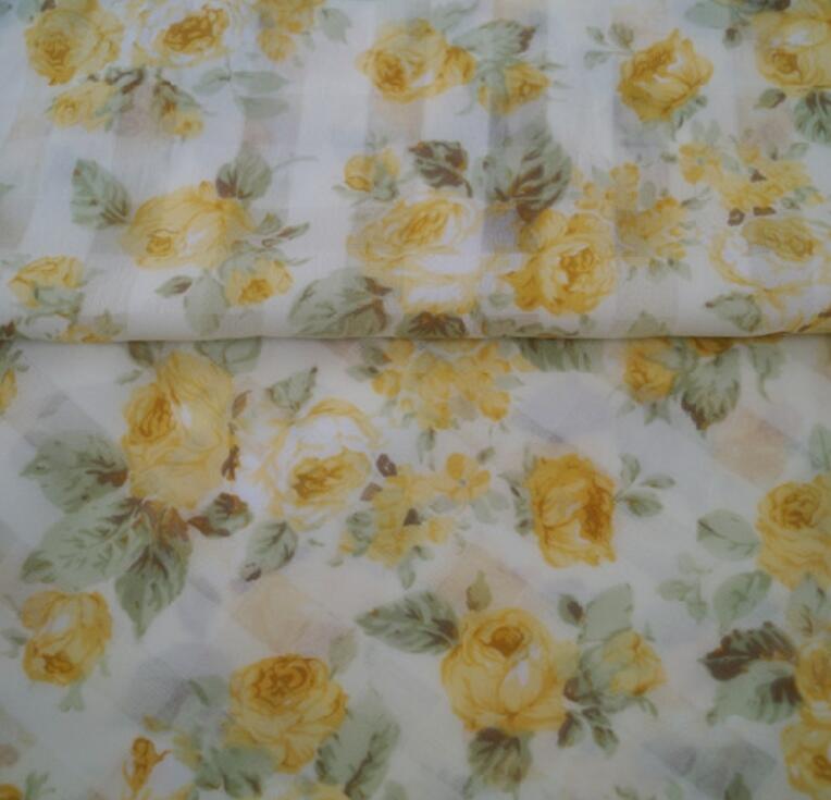 Sifonki mekkokangas painomateriaali polydiy kangas lehti kesäkangas mekkopusero huivi pätevä