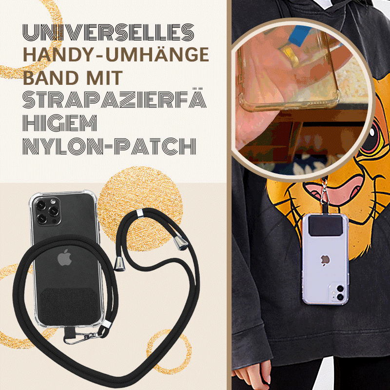 Universal crossbody nylon patch telefonsnöre telesladd telefon lanyard rem nylon mjukt rep mobiltelefon hängsnöre