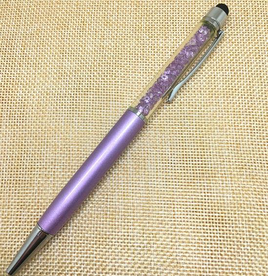 (1Pcs/Sell) Crystal Pen Diamond Pens Stationery Fountain Pen Stylus Touch Pen 11 Colors Oily Black Refill: 9