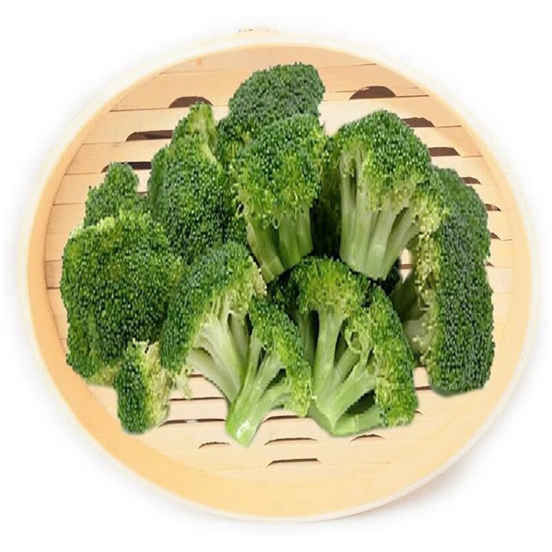 impostato da 3 pezzi-cestello per cottura a vapore in bambù con portavasi in silicone, tappetini resistenti al calore