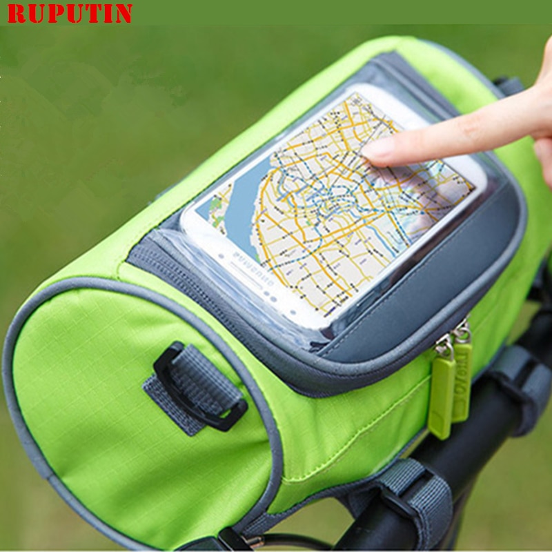 RUPUTIN Fiets Tassen Fietstassen Touch Screen Fietsen Telefoon Tas Voor Fiets Buis Stuur Buis Cilinder Zakken Reizen Accessoires