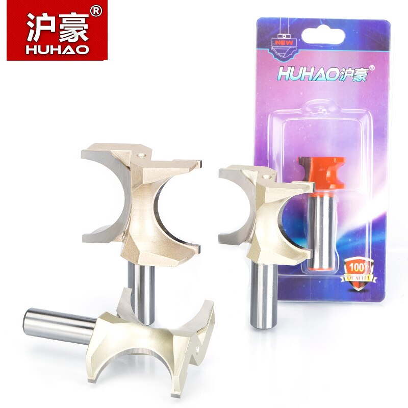 Huhao 1 stuks 1/2 " schacht halfronde bit 2 -snijder freesbits voor hout zonder lager houtbewerkingsgereedschap frees