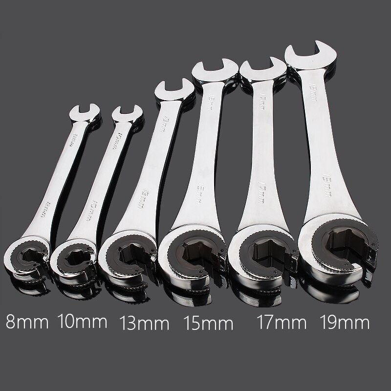 Tubing Ratchet Spanner Combination Wrench Set