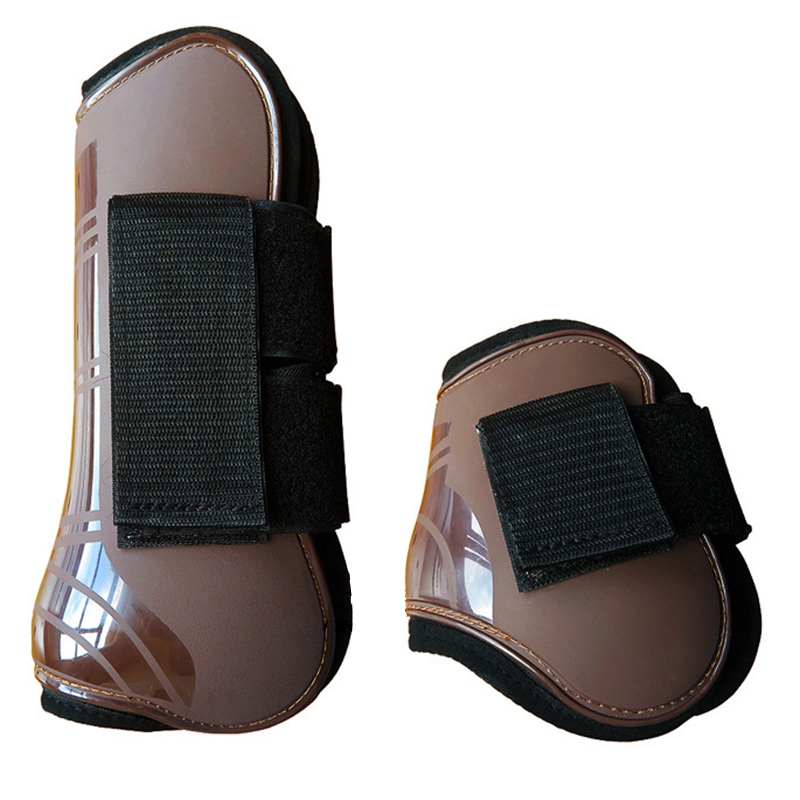 4 PCS Front Hind Leg Boots Adjustable Horse Leg Protection Boots Horse Brace Protection Wrap Equine Leg Guard Tendon Equestrian