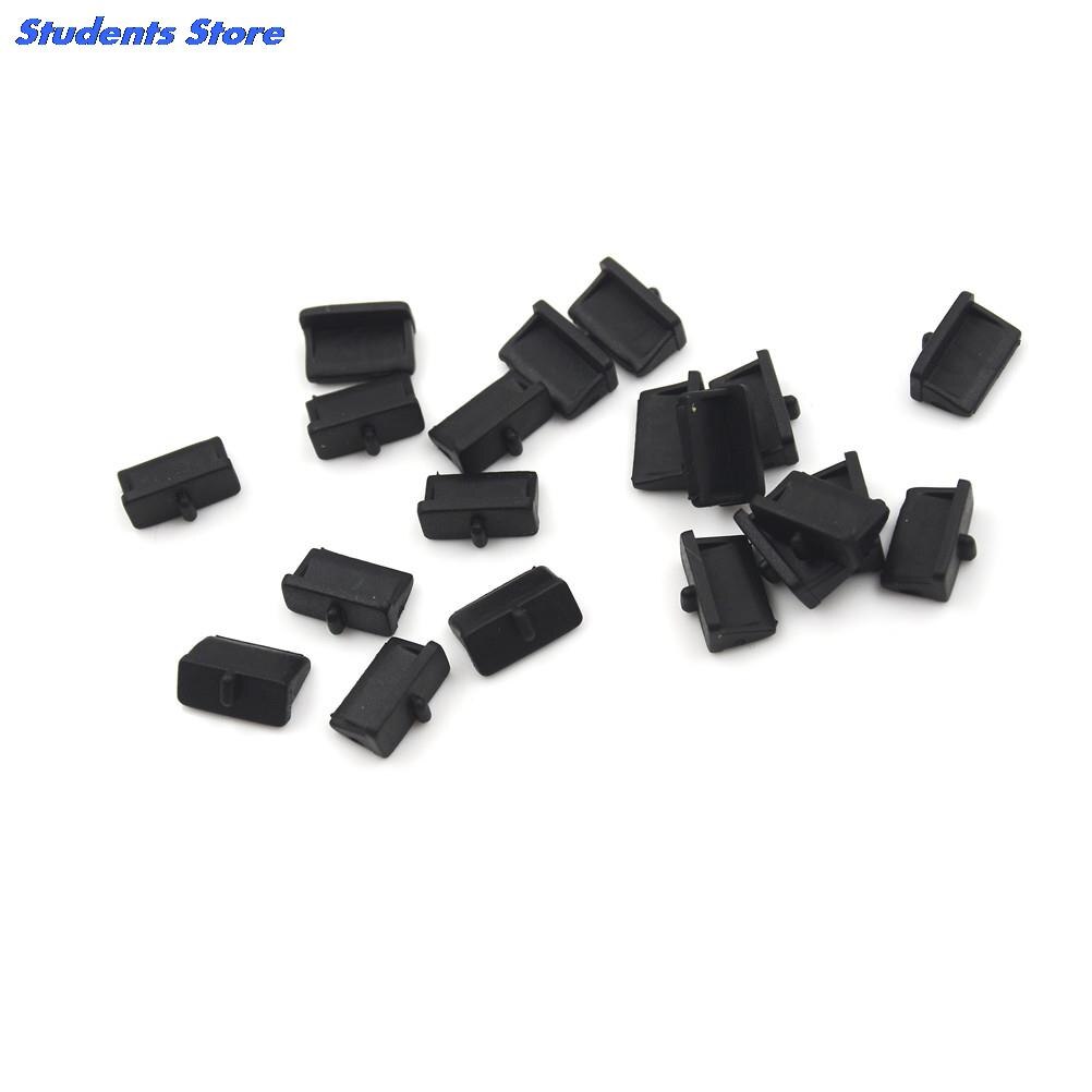 20Pcs coperchi porta USB spina antipolvere porta di ricarica USB protezione durevole nero per PC Laptop tappo coperchio spina USB