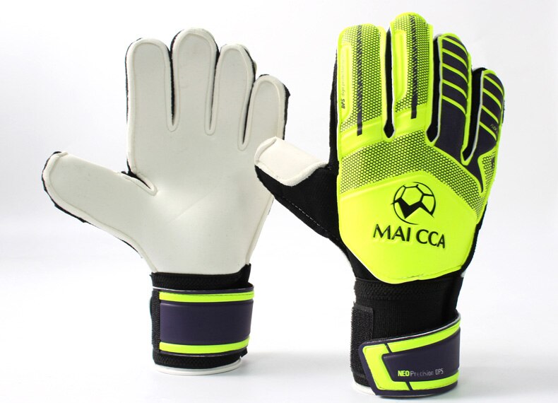 soccer goalkeeper gloves 3mm thick senior latex finger dual protection keeper glove