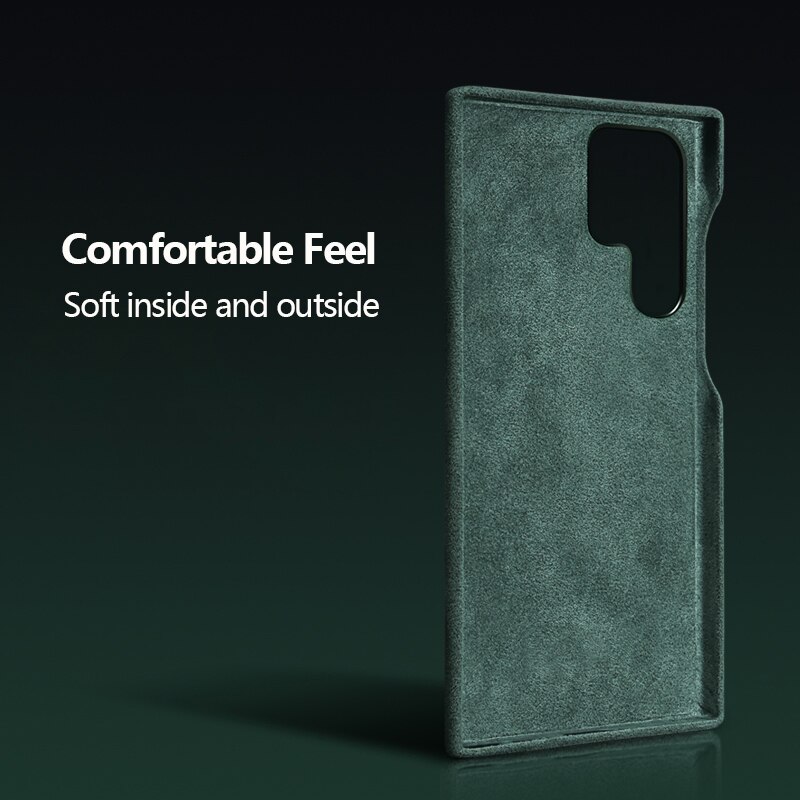 Italienische alcantara-hülle für samsung galaxy  s22 ultra 5g business, schutzhülle für samsung galaxy  s22 ultra, rückseite