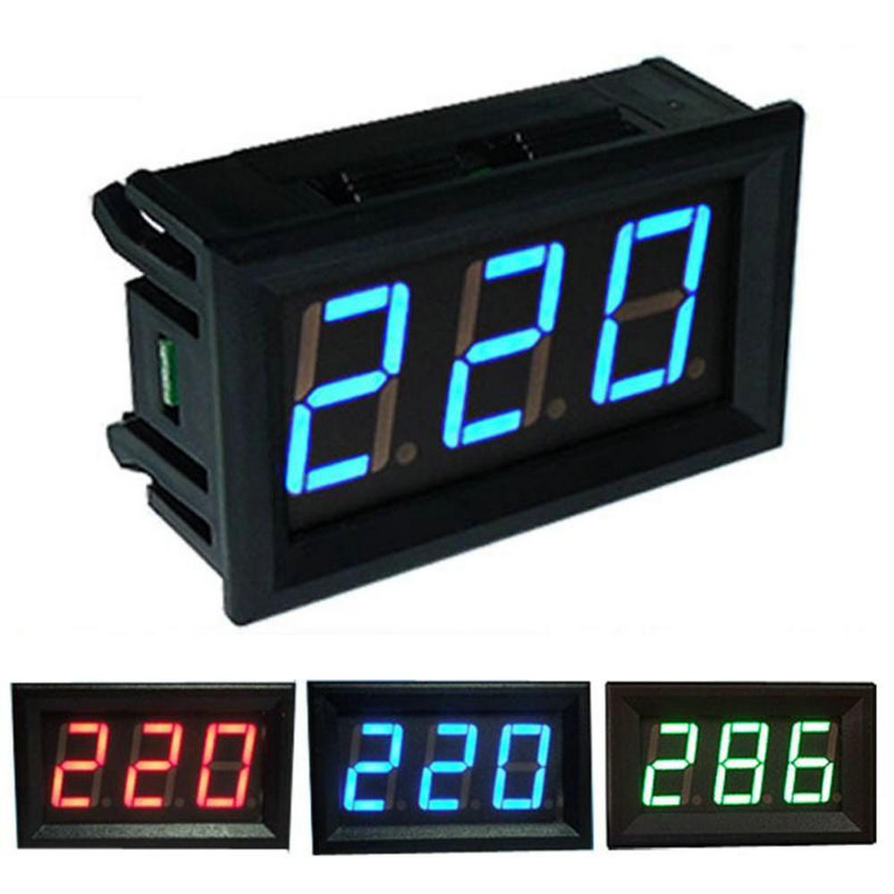 Digitale Voltmeter DC 4.5 V tot 30 V Digitale Voltmeter Voltage Panel Meter Rood/Blauw/Groen Voor 6 V 12 V Electromobile Motorfiets Auto