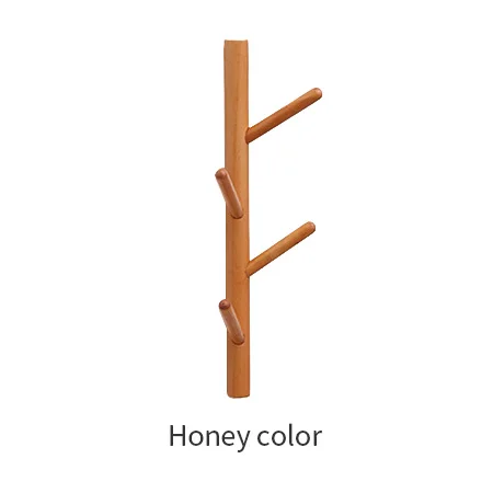 4 Haken Houten Kapstok Verticaal Creatieve Kleding Opberghaak Hangende Hanger Home Decor Hanger Haken Kapstok Rekken: Rood