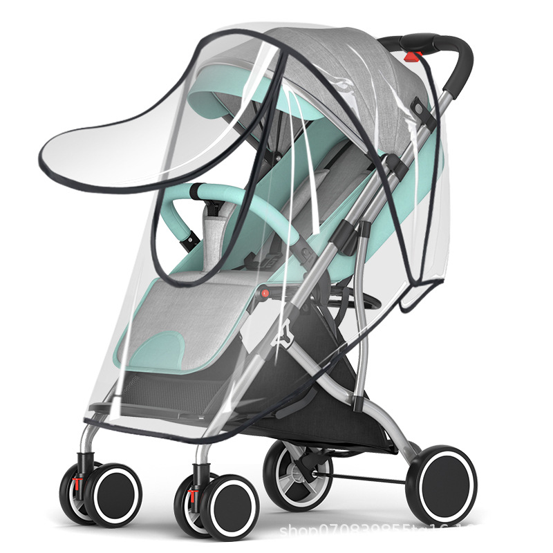 Universal- Baby Kinderwagen Regen Abdeckung freundlicher Auto Windschutzscheibe Abdeckung Baby Kinderwagen Regenschirm Auto Regen Abdeckung: Grau