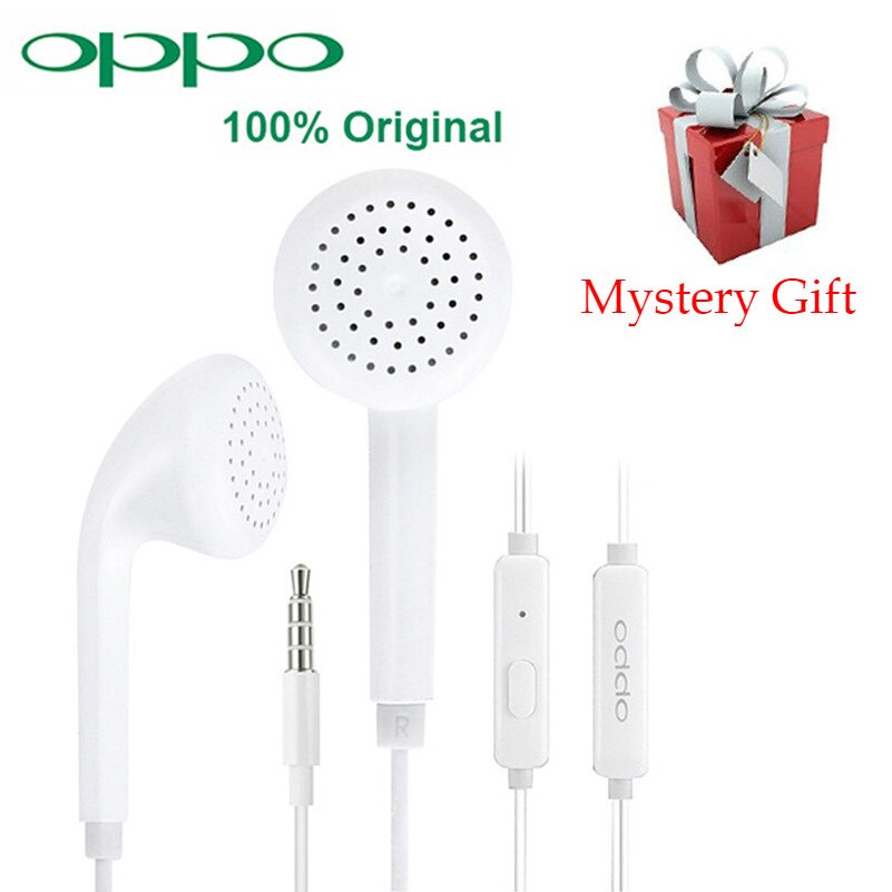 Oppo R9 Originele Headsets In-Ear Met 3.5Mm Plug Draad Controller Oortelefoon Sturen Voor Oppo R15 Oppo vinden X F7 F9 Oppo R17 4 Of