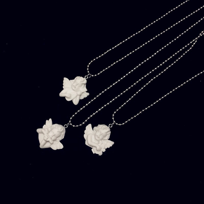 Hanger Rvs Ketting Leuke Cupido Angel Lange Keten Baby Vormige Sieraden Sweetheart voor Vrouwen Mannen Vriendschap Meisje