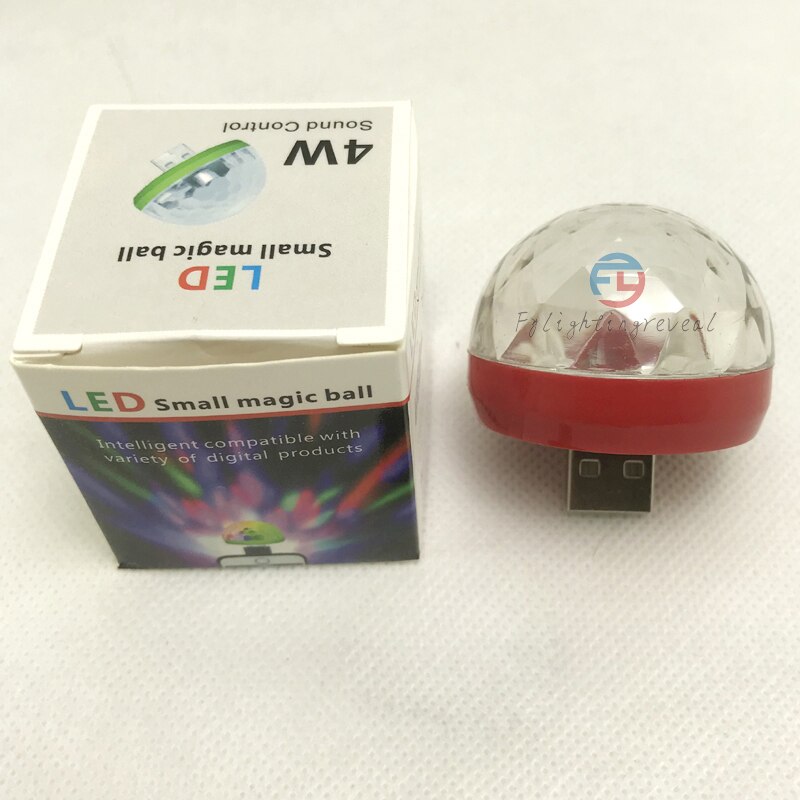 LED party light USB RGB Mini voice control party lights stage lights Halloween party Glowing balls disco light DJ carnaval: Red