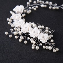 Hochzeit Braut Haar Zubehör Kristall Blumen Imitation Perle Haar Kamm/Pin für Frauen Mädchen HSJ88