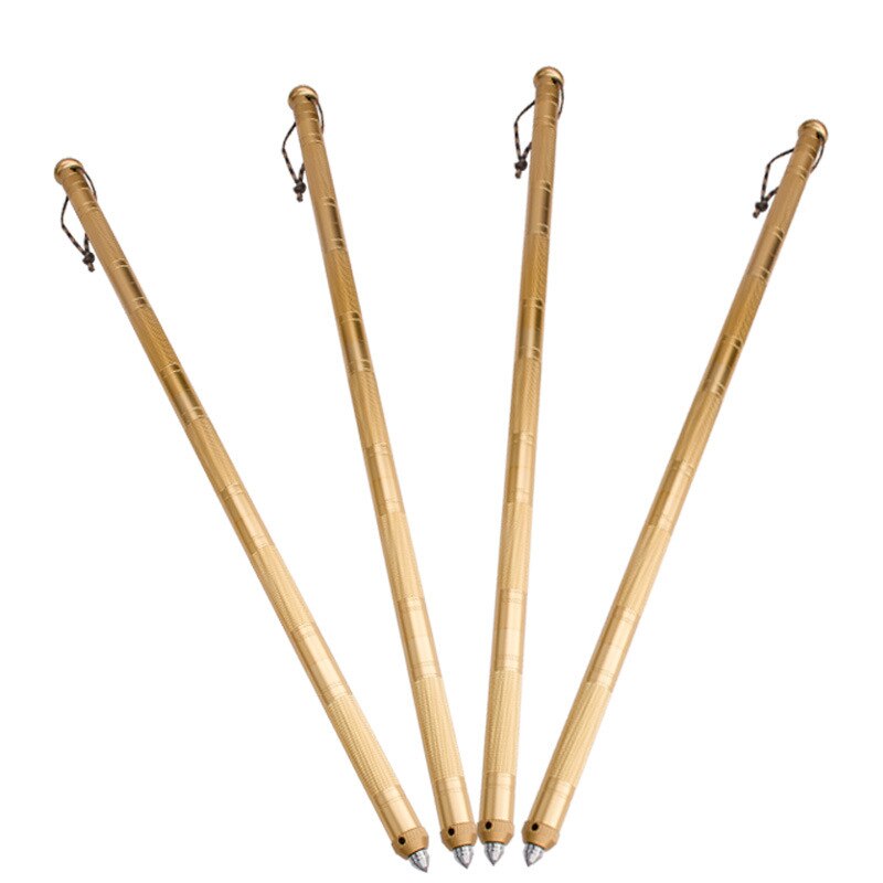Outdoor Mountaineering Rod Fold Hit Stick Aluminium Alloy Hand Bring Mountain Climbing Self Protection Equipment Fight Camp Tool