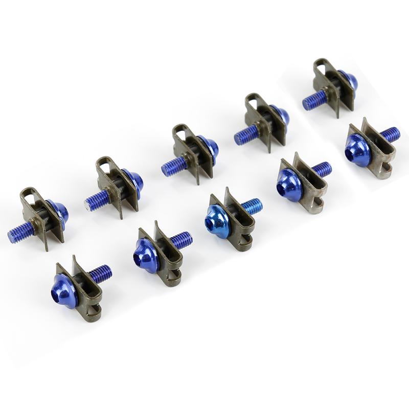 Tornillos de carenado de M5 multicolor para motocicleta, Clips de sujeción de velocidad, tornillos y tuercas de Metal, accesorios para Moto, 10 piezas, 5x16mm: 05