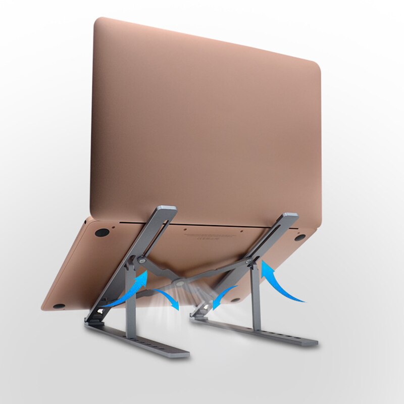 Portable Adjustable Laptop Holder Foldable Notebook Stand Holder Lifting Cooling Bracket Non-slip Pad for Laptop under