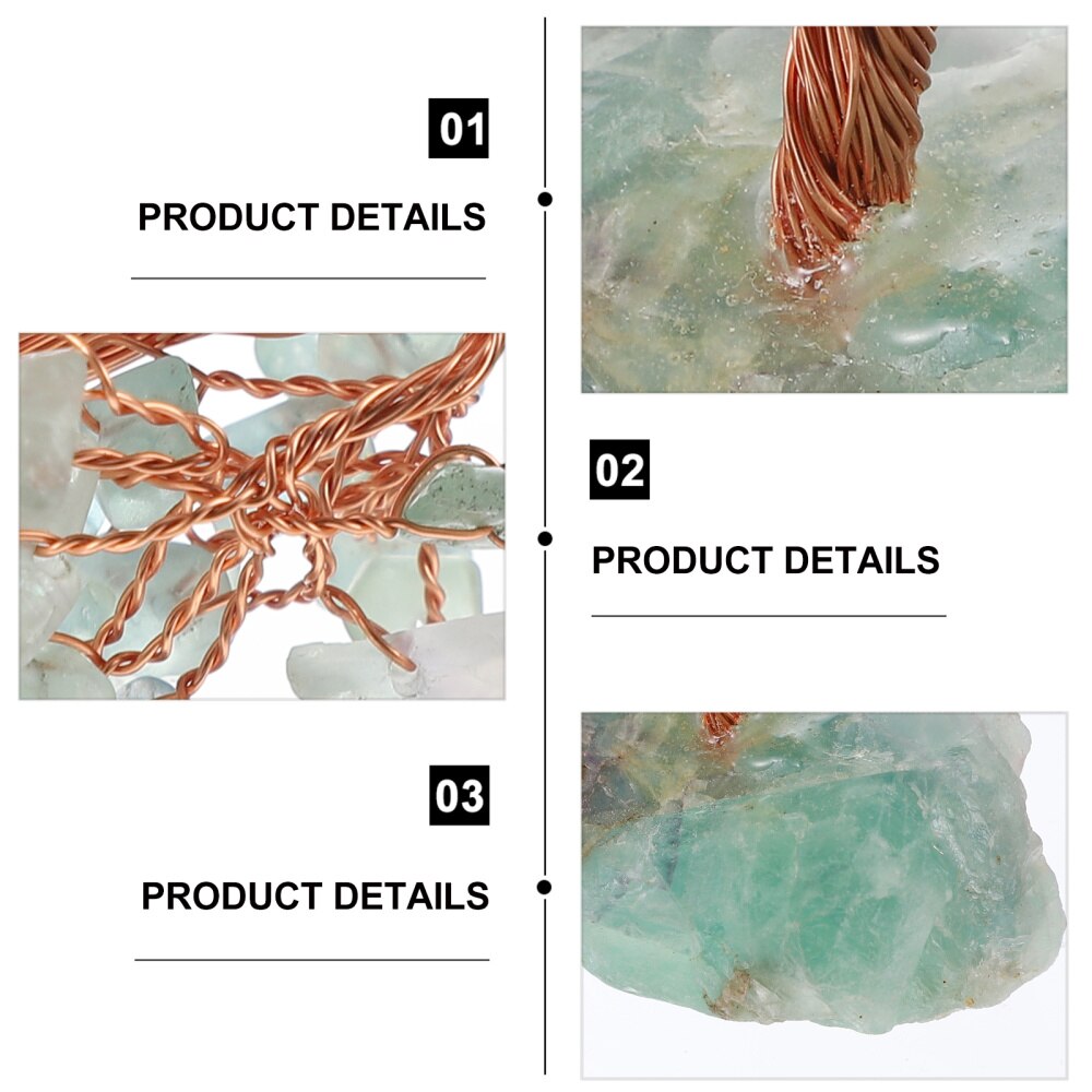 Delicate Wishing Tree Ornament Crystal Tree Adornment Fortune Tree Decoration