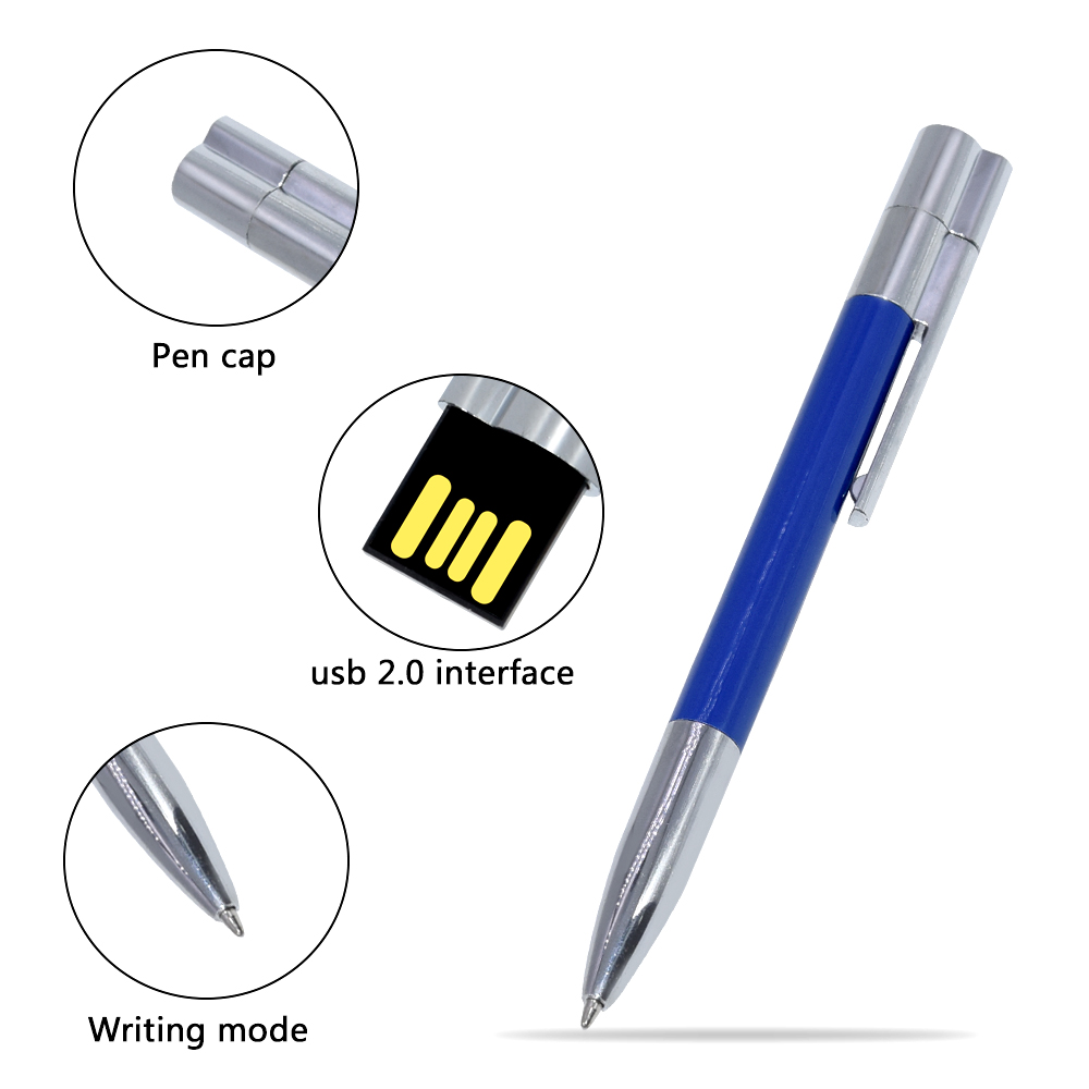 Balpen USB flash drive128GB pen drives 64GB Creatieve Business Waterdichte Pendrive 32GB Memory Stick 16GB Schijf