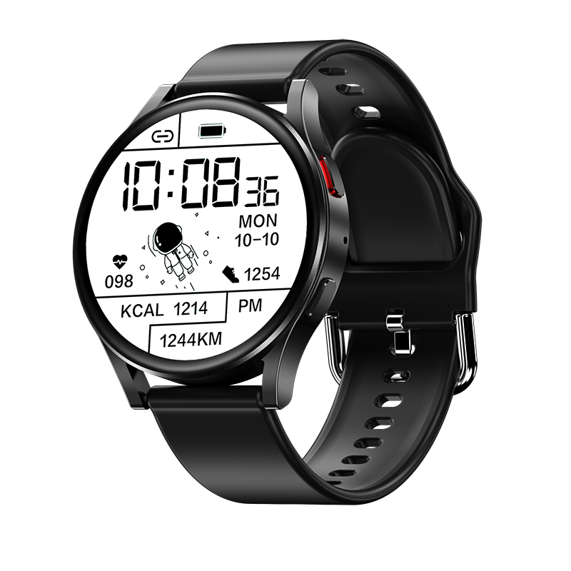 Vrouwen Smartwatch Full Touch Screen Ondersteuning Dial Call Hartslag Bloeddruk Smart Horloge Mannen Voor Samsung Android Horloge Vrouwen: Black