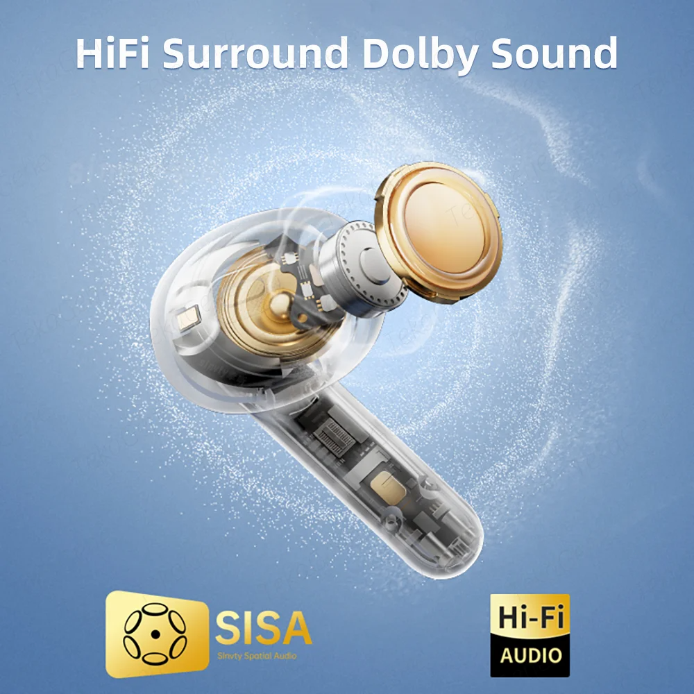 Auricolari wireless Bluetooth 5.4 HiFi Surround Sound Riduzione del rumore in-ear con microfono Cuffie per Samsung Galaxy S24 23 22 Ultra