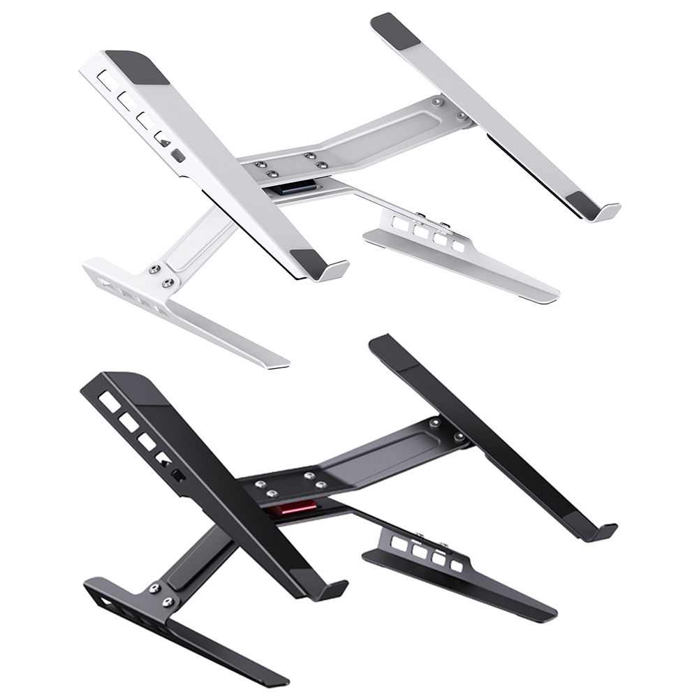 Computerstandaard Verstelbare computertabletstandaard Koolstofstaal Draagbare notebookstandaard voor MacBook HP Dell Lenovo 12-18 inch laptops