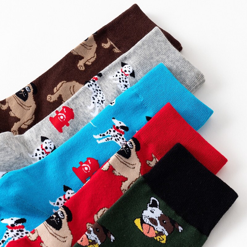 Men's Animals Dogs Socks Man's Dress Cotton Socks Funny Socks Casual Cotton Sport Socks Men's Socks