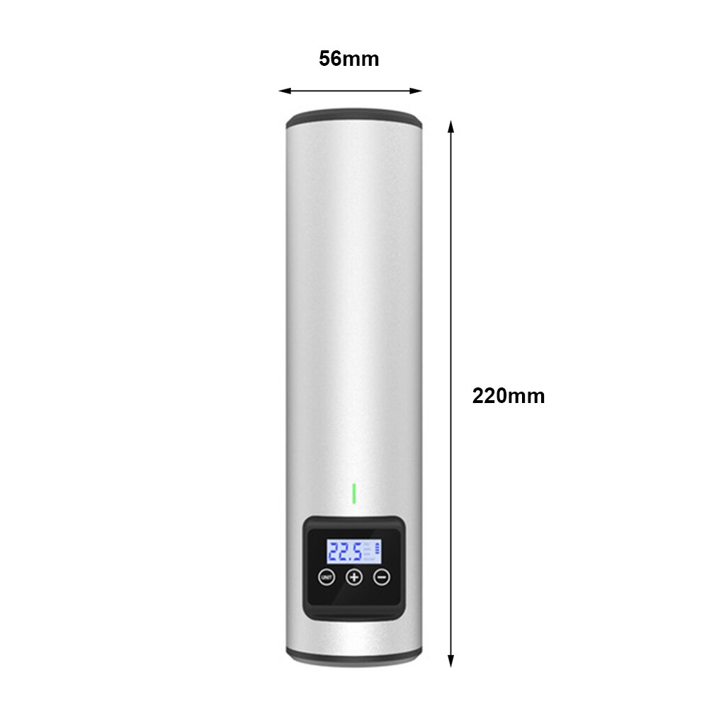 Auto Wireless Tire Inflator Pomp Usb Oplaadbare Gas Cilinder Multifunctionele Luchtpomp Draadloze Air Elektrische Tire Inflator: Silver